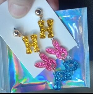 ♥️B Individually $10 Or Bundle 5/$20 Glittery Easter HOP Earrings
